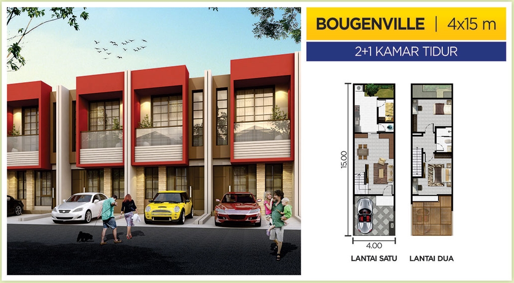 PIK 2 Cluster Miami Bougenville 4x15